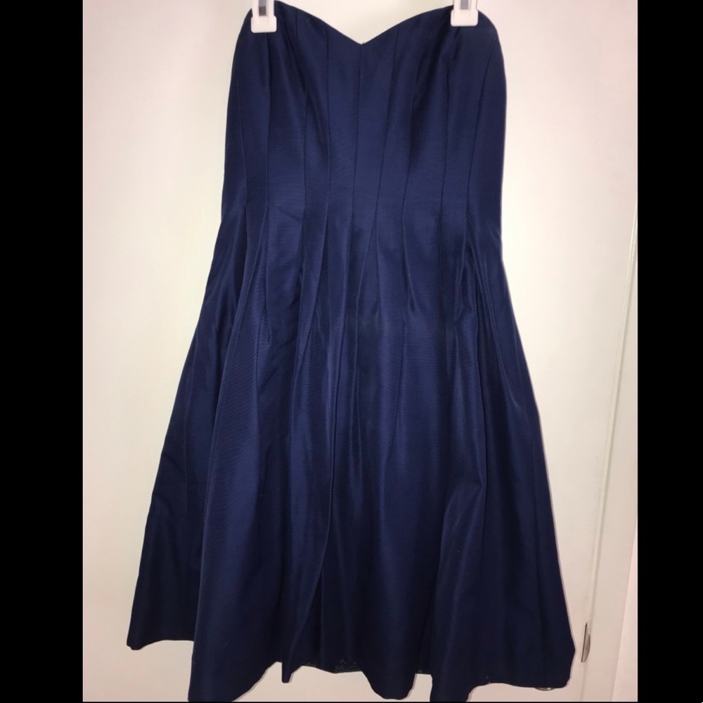 Strapless navy blue Jcrew dress